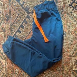Like New Figs Deep Reef Zamora High Waisted Joggers